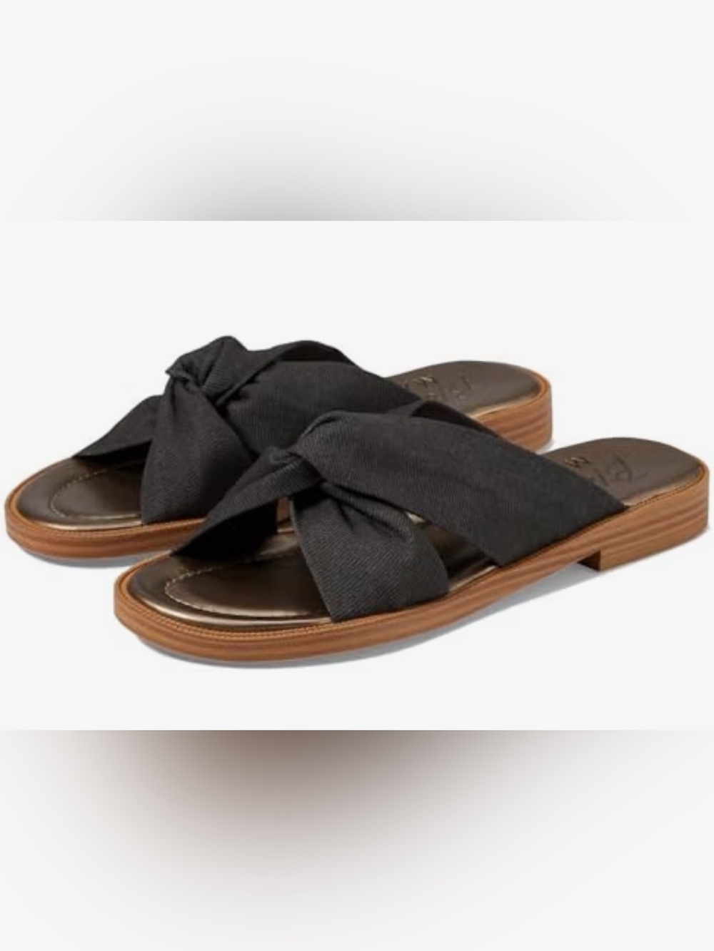 Blowfish Malibu Adios Slide Sandals in Washed Black Denim new in box sz 8.5